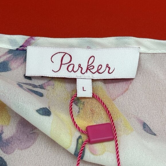 Parker Women's Size Large Primrose Floral Print Flutter Drop Waist Dress NWT - Picture 8 of 13